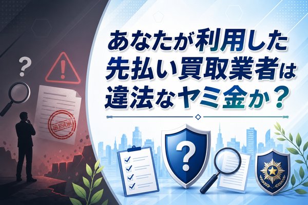 あなたが利用した先払い買取業者は違法なヤミ金か？
